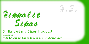 hippolit sipos business card
